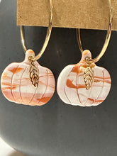 Load image into Gallery viewer, Tie Dye Pumpkin Hoops 2
