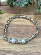 Load image into Gallery viewer, Silver with White Beads
