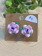 Load image into Gallery viewer, Lavender Rose Studs

